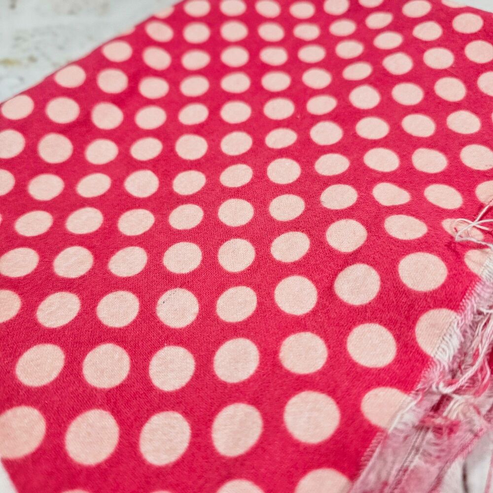 Riley Blake Summer Song My Mind's Eye Pink Polka Dot Flannel Fabric 17x44